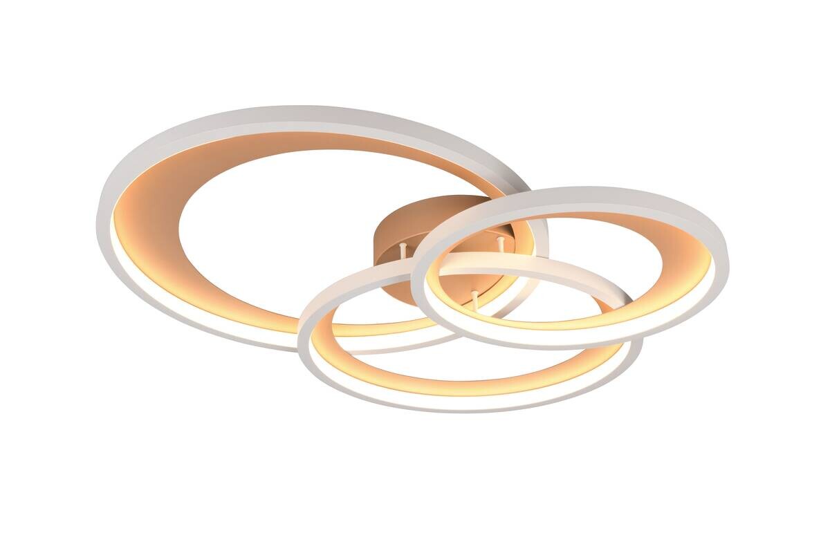 Reality LED-Deckenleuchte Granada grau kaffee Metall B/H/L: ca. 71,5x10,5x63,5 cm