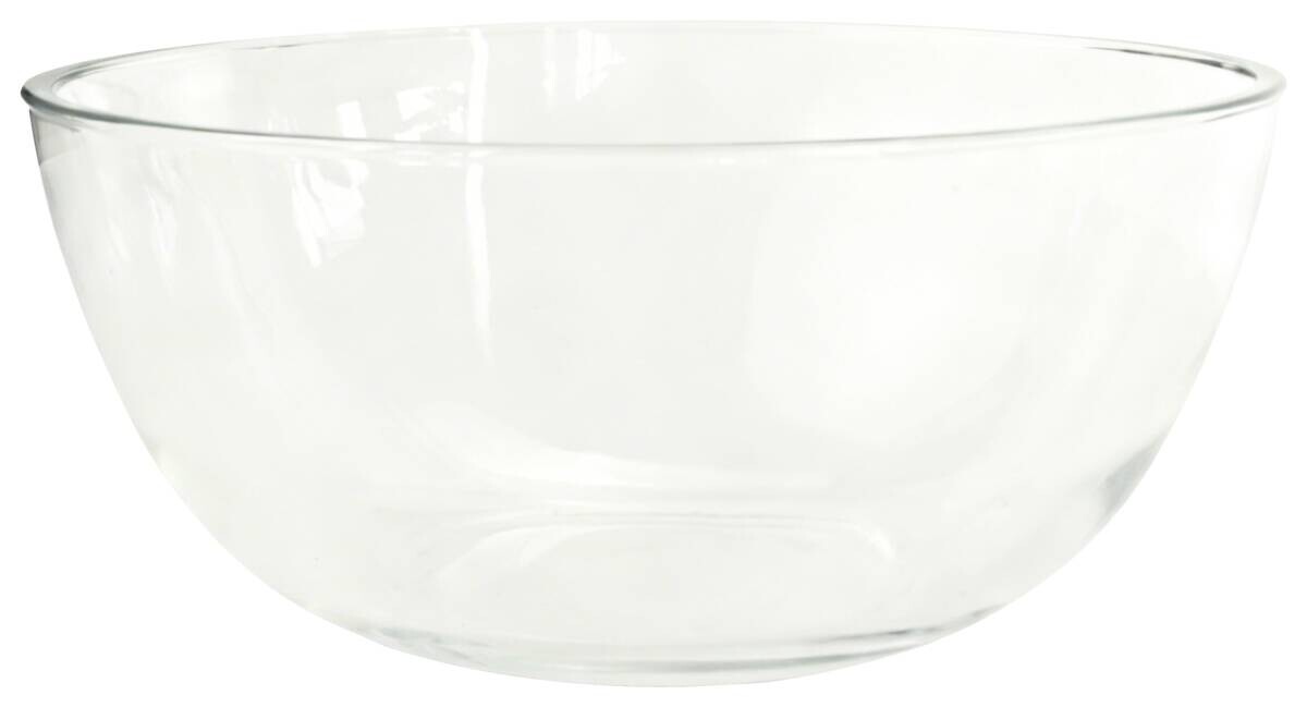 Schale klar Glas H/D: ca. 11,5x25,5 cm