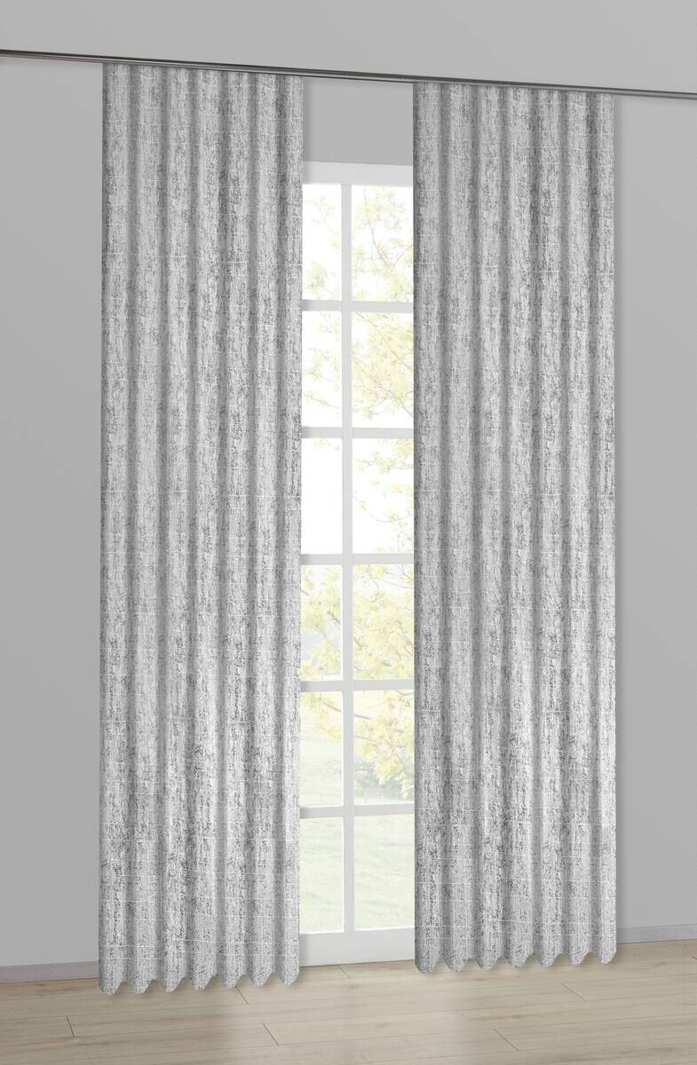 Dekovorhang Eden silber B/L: ca. 135x245 cm