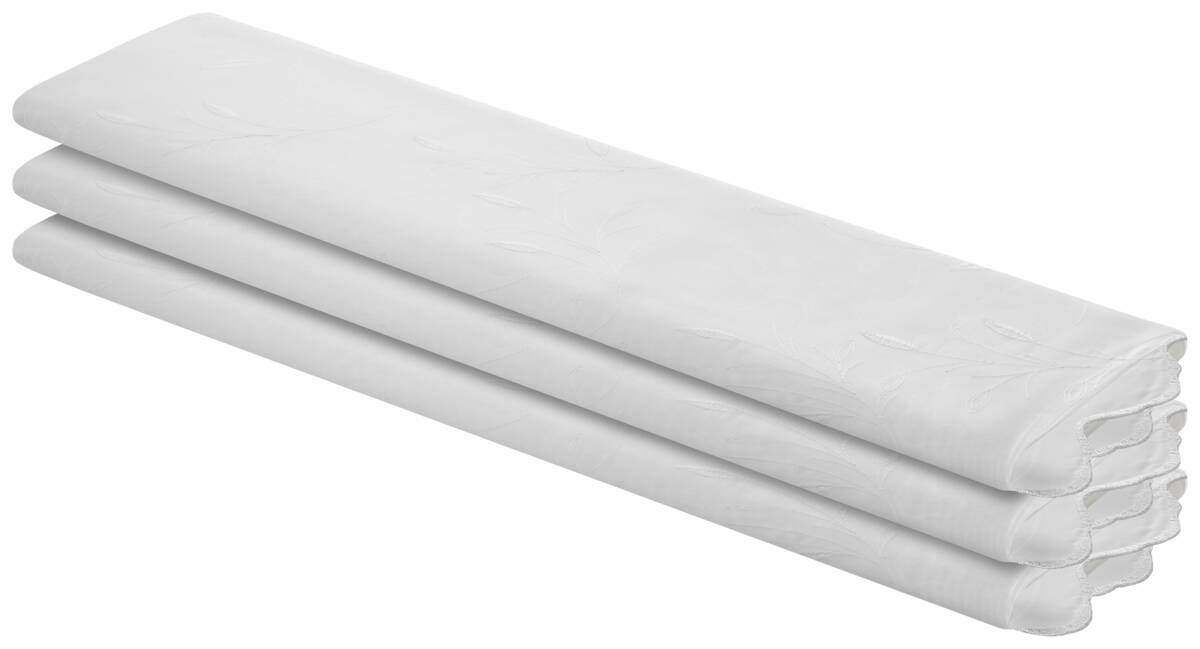 Store-Meterware Blätter weiß 100% Polyester H: ca. 280 cm