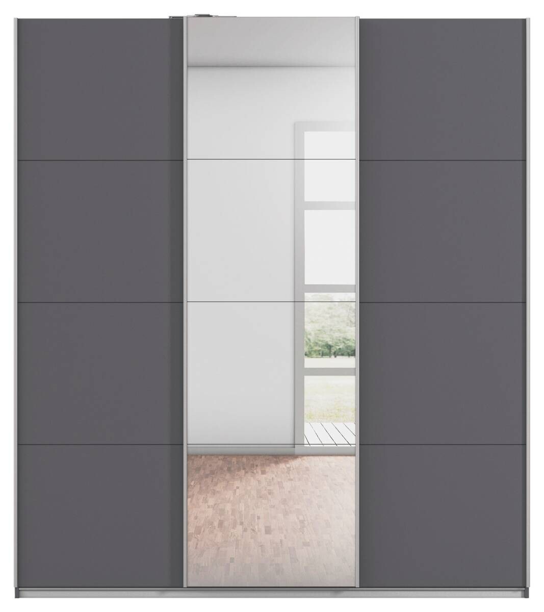 Kleiderschrank Kulmbach grau B/H/T: ca. 203x229x62 cm