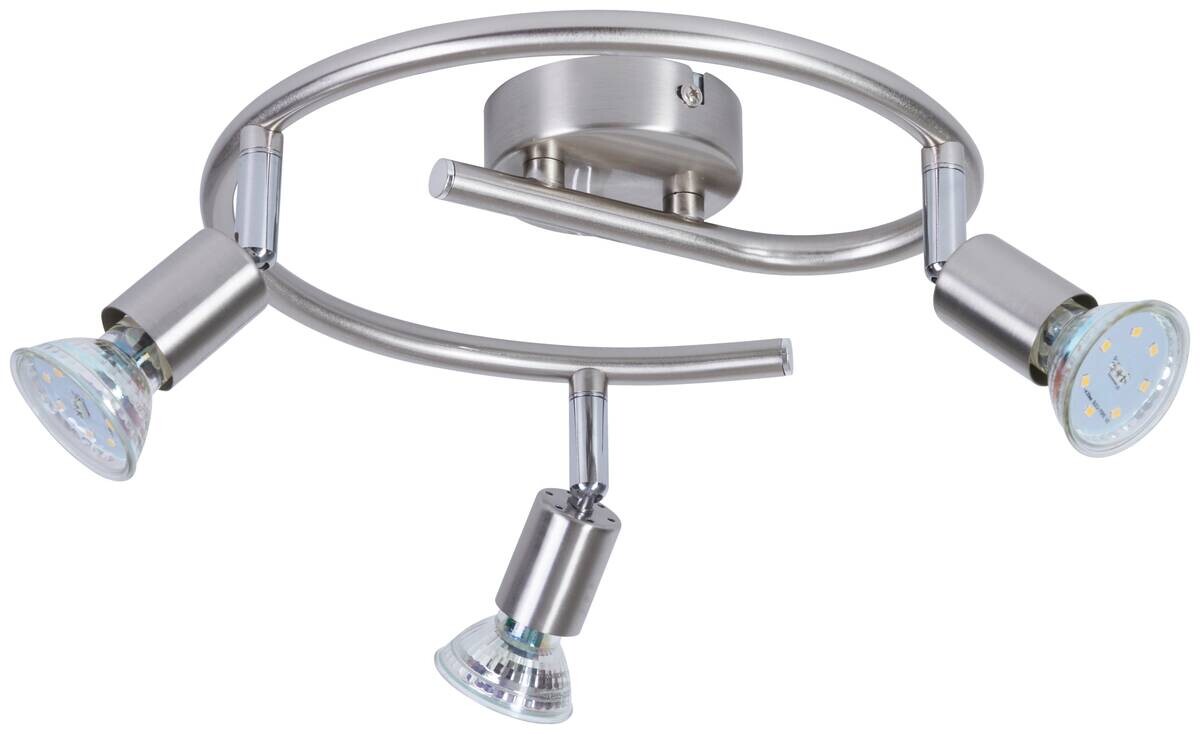 POCOline Spotspirale 3-flg. Joris nickel matt Metall D: ca. 25 cm GU10 3 Brennstellen