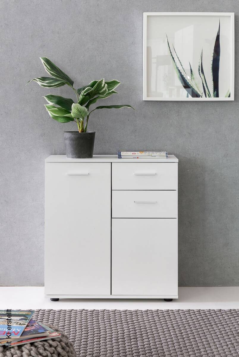 Sideboard weiß B/H/T: ca. 71x78x35,5 cm