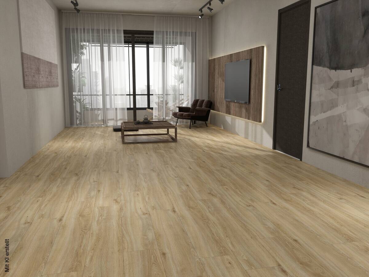 Click-Vinylboden Eiche hell ca. 2,7816 m² im Paket B/L: ca. 24,1x123,6 cm pro Paket