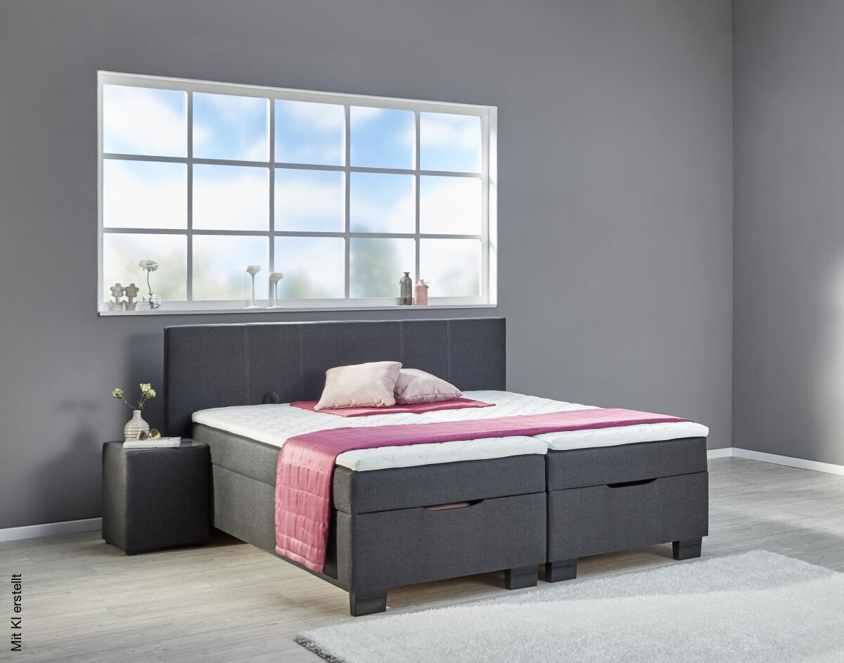 Boxbett Trevi anthrazit Liegefläche B/L: ca. 180x200 cm