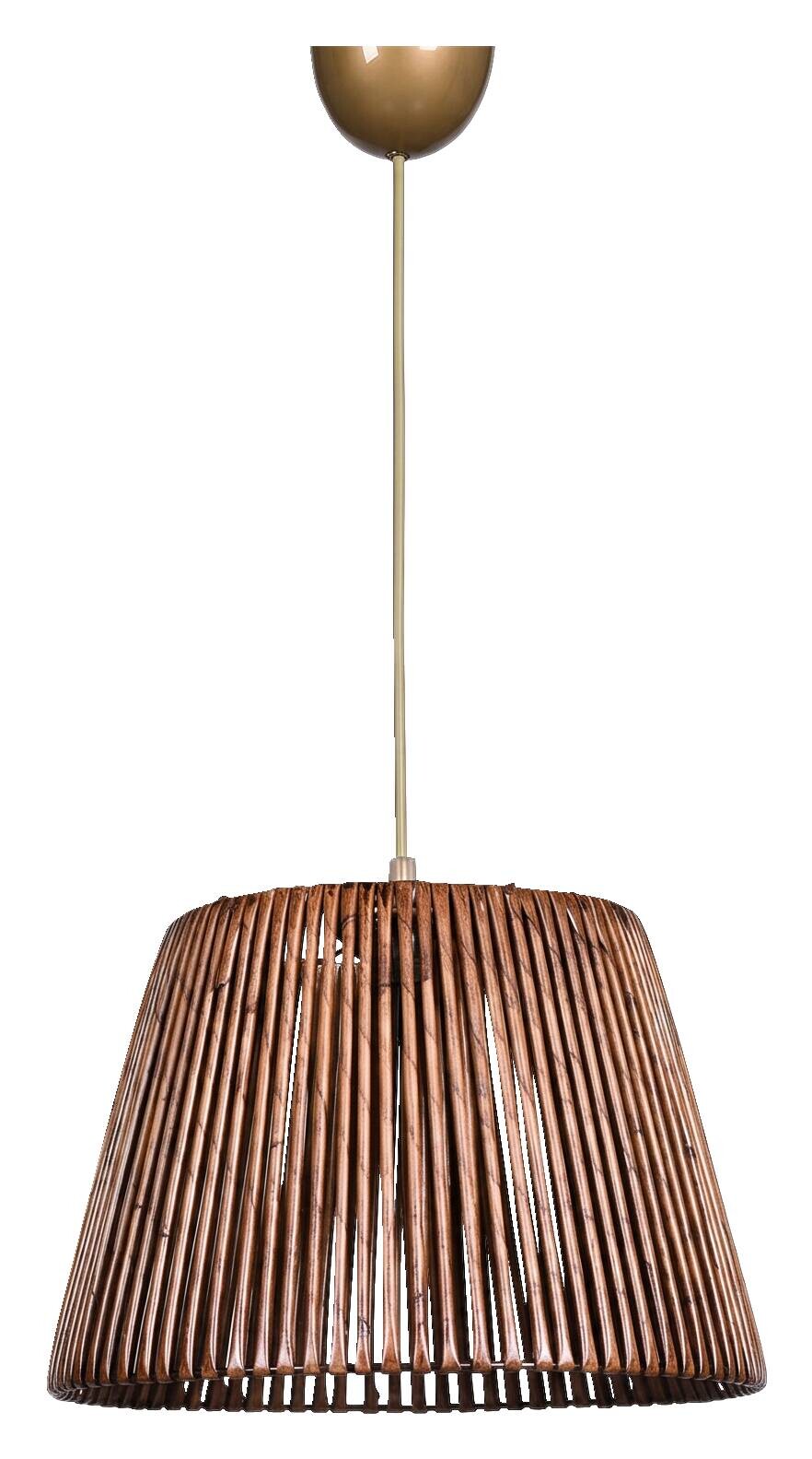 Opviq Pendelleuchte braun Holz B/H/T/L/D: ca. 30x70x30x30x30 cm E27 1 Brennstellen