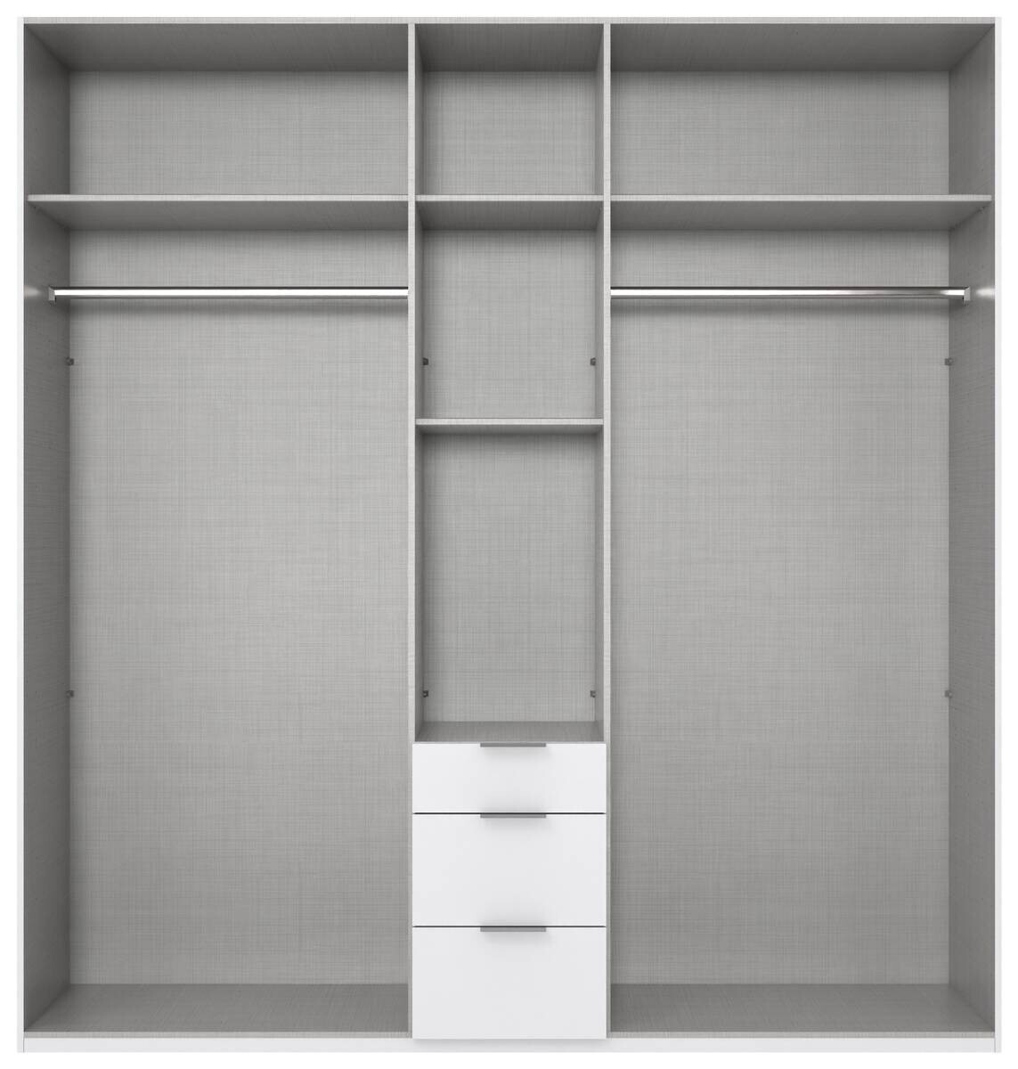 Kleiderschrank New York C Alpinweiß B/H/T: ca. 225x236x58 cm