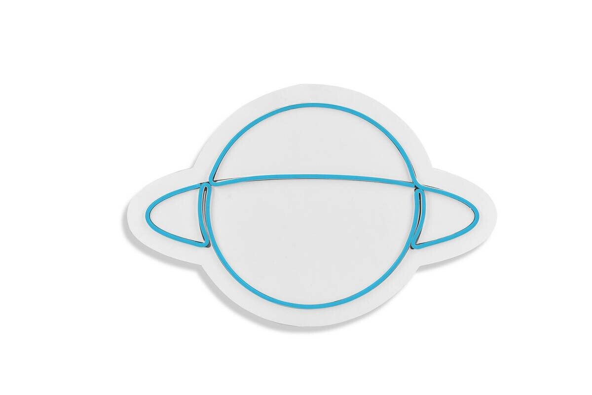 Opviq LED-Wandleuchte blau PVC B/H/T/L: ca. 46x30x2x46 cm