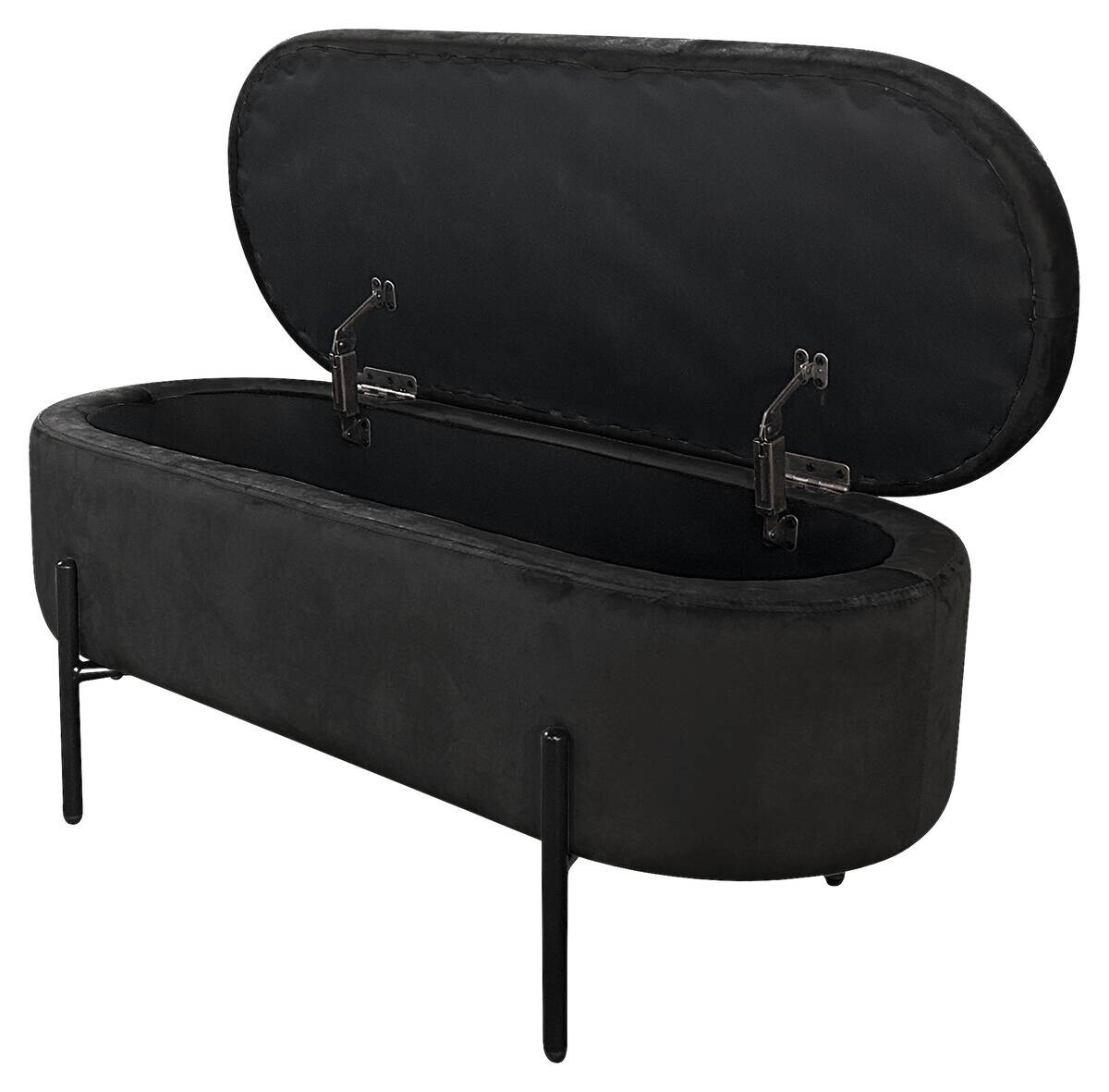 Bank NOVA schwarz Metall B/H/T: ca. 95x42x37,5 cm