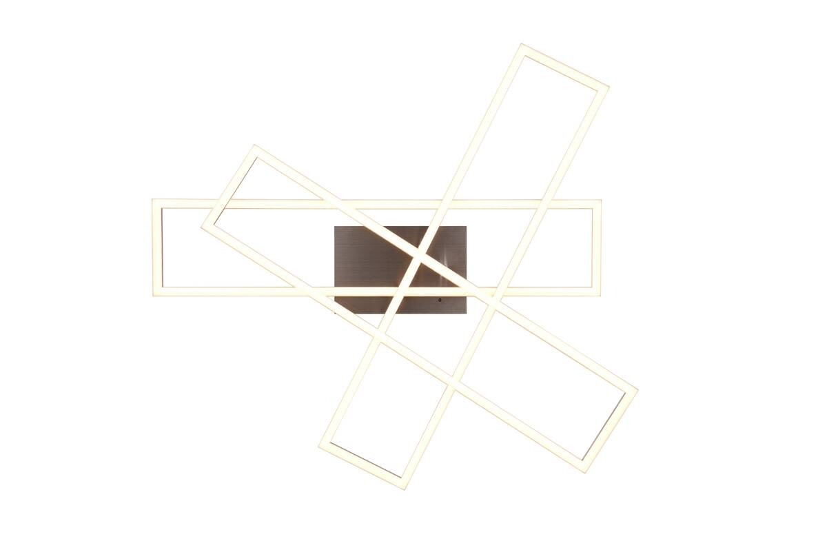 Reality LED-Deckenleuchte R64423107 Corso nickel matt Metall B/H/T: ca. 66x10x60 cm 1 Brennstellen