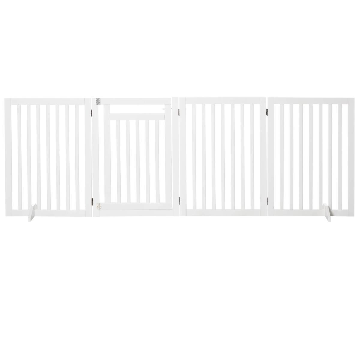 PawHut Absperrgitter weiß MDF B/H/L: ca. 1,8x81x240 cm