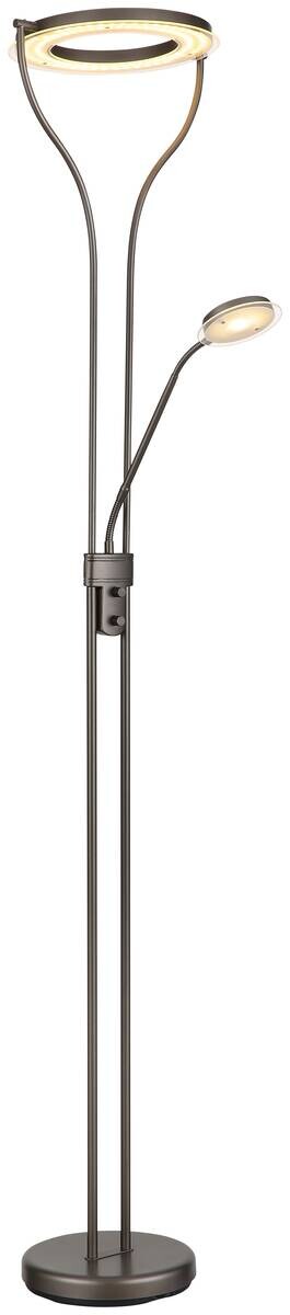 GLOBO LED-Deckenfluter kaffee Glas Metall B/H/L: ca. 30x194x35 cm 1 Brennstellen