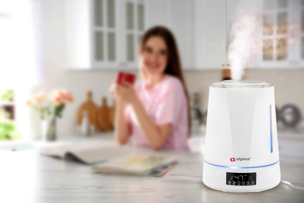 alpina Luftbefeuchter weiß B/H/L: ca. 16x33x25 cm