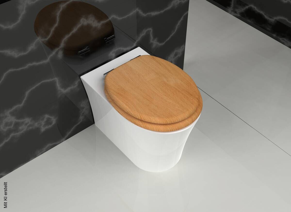 POCOline WC-Sitz Holzoptik MDF
