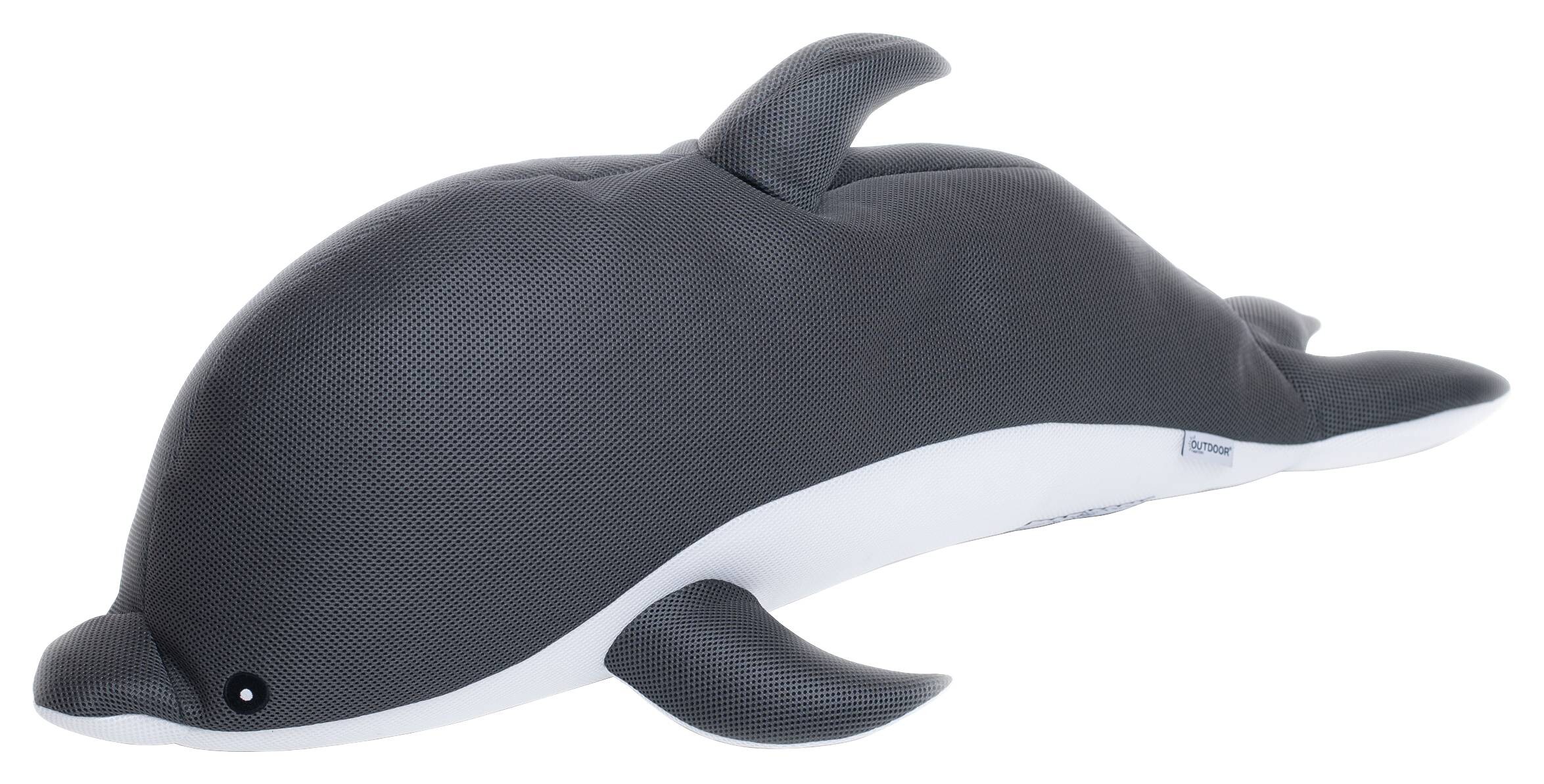 Westmann Sitzsack Schwimmtier Delfin grau Polyester B/H/T: ca. 102x36x40 cm