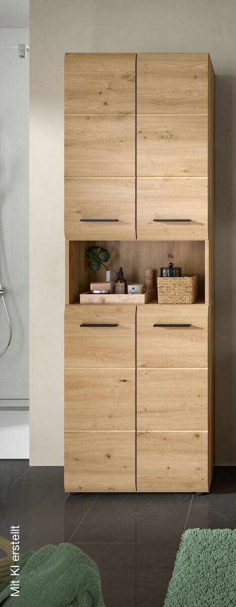 Hochschrank Ice Artisan Oak Nachbildung B/H/T: ca. 60x185x30 cm