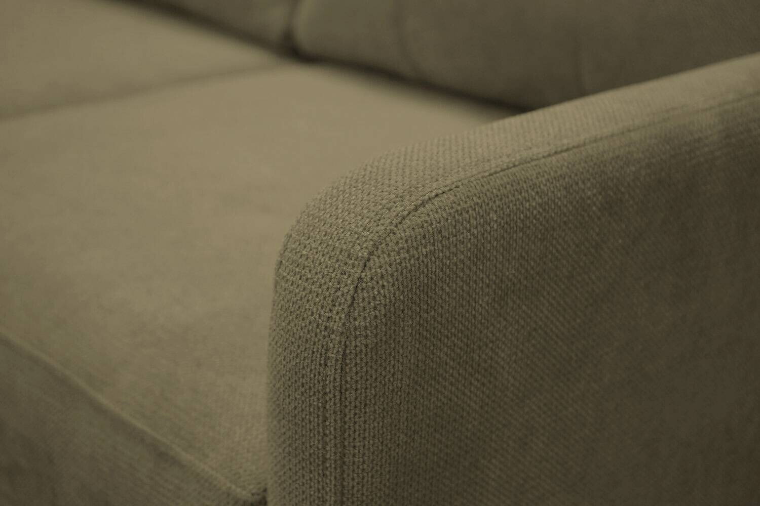 Ecksofa mit Bettfunktion und Bettkasten olive Webstoff B/H/T: ca. 217x93x159 cm