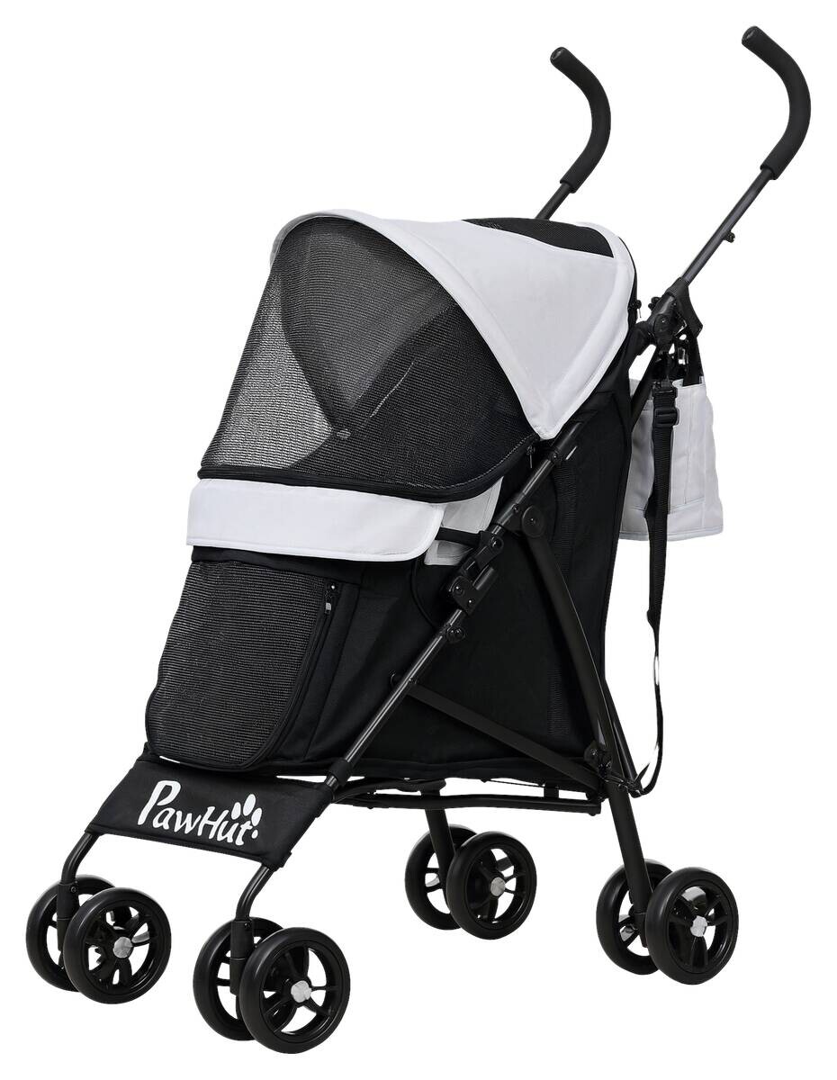 PawHut Hundewagen hellgrau Stahl B/H/L: ca. 44x103x76 cm