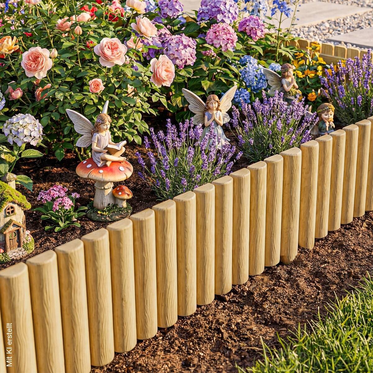 Outsunny Gartenzaun B/H/T/L: ca. 2,7x30x2,7x176 cm