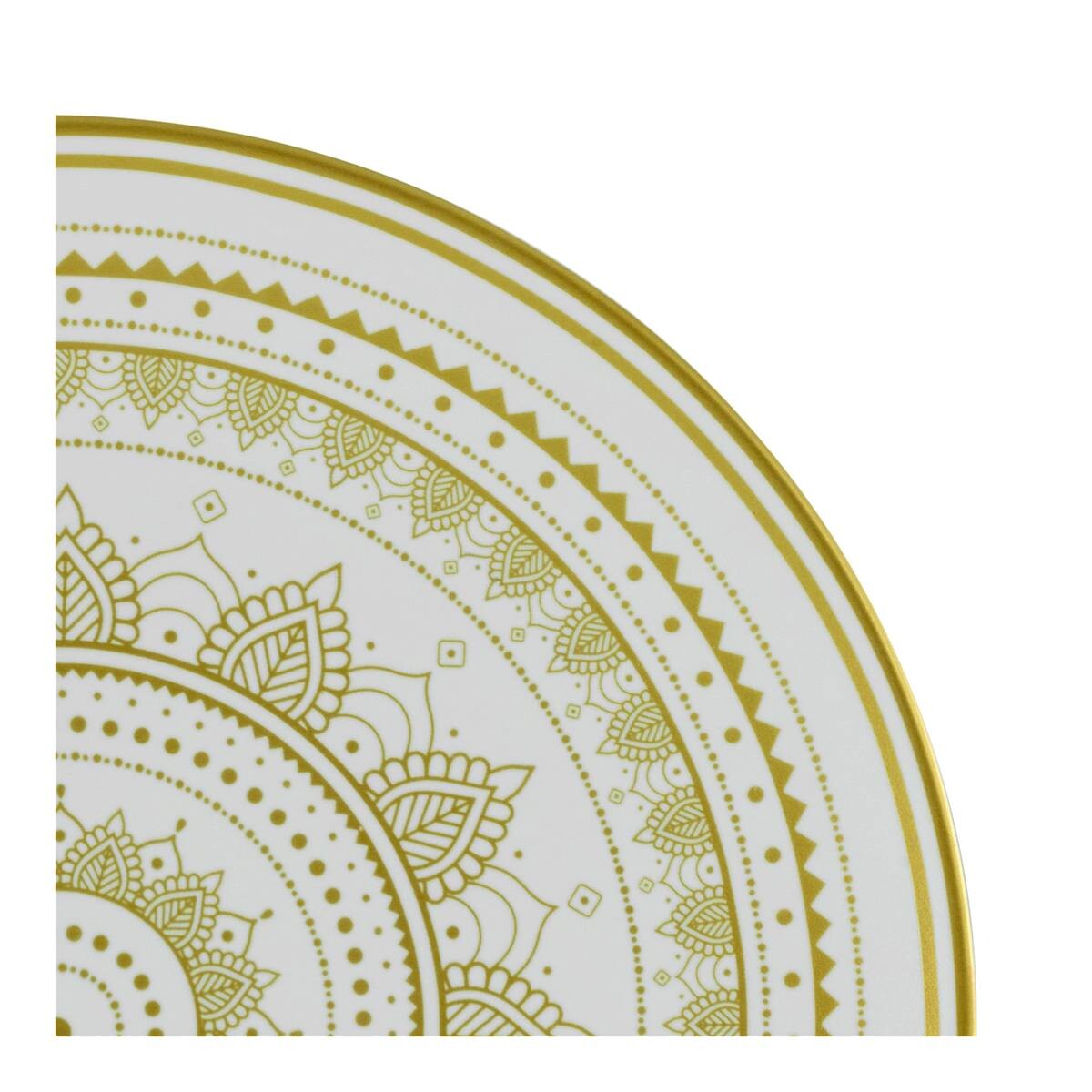 CreaTable Tafelservice MANDALA GOLD weiß Steinzeug 12 tlg.