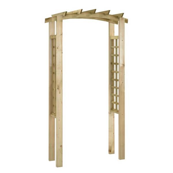 Gartenbogen braun B/H/T/L: ca. 60x220x60x110 cm