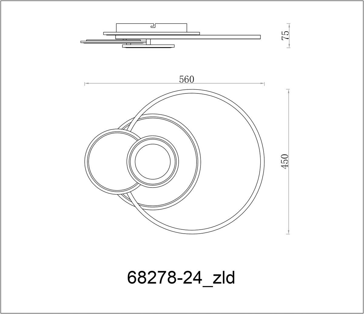 LED-Deckenleuchte Flux silber nickel Kunststoff Metall B/H/L: ca. 45x7,5x56 cm