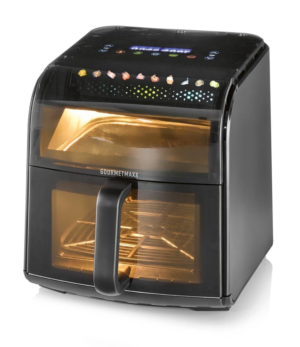 GOURMETmaxx Heißluftfritteuse schwarz Metall B/H/L: ca. 38,6x31,8x28,8 cm ca. 7 l