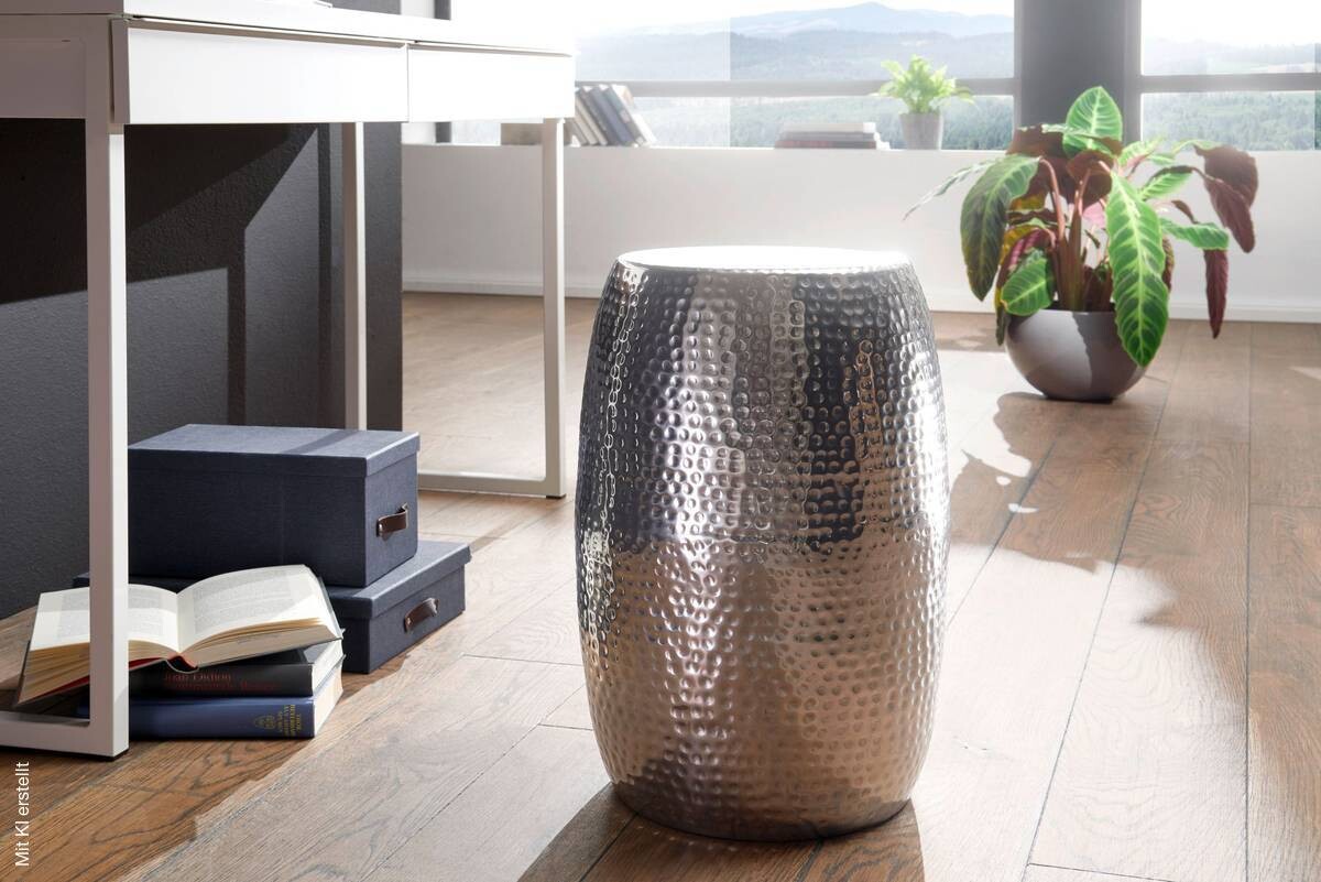 Beistelltisch silber Aluminium B/H/T: ca. 30x49,5x30 cm