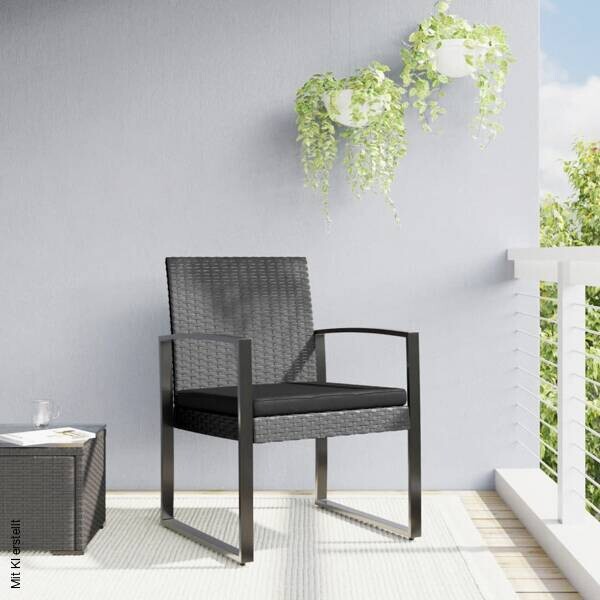 vidaXL Gartensessel anthrazit Kunststoff B/H/L: ca. 57x77,5x54,5 cm