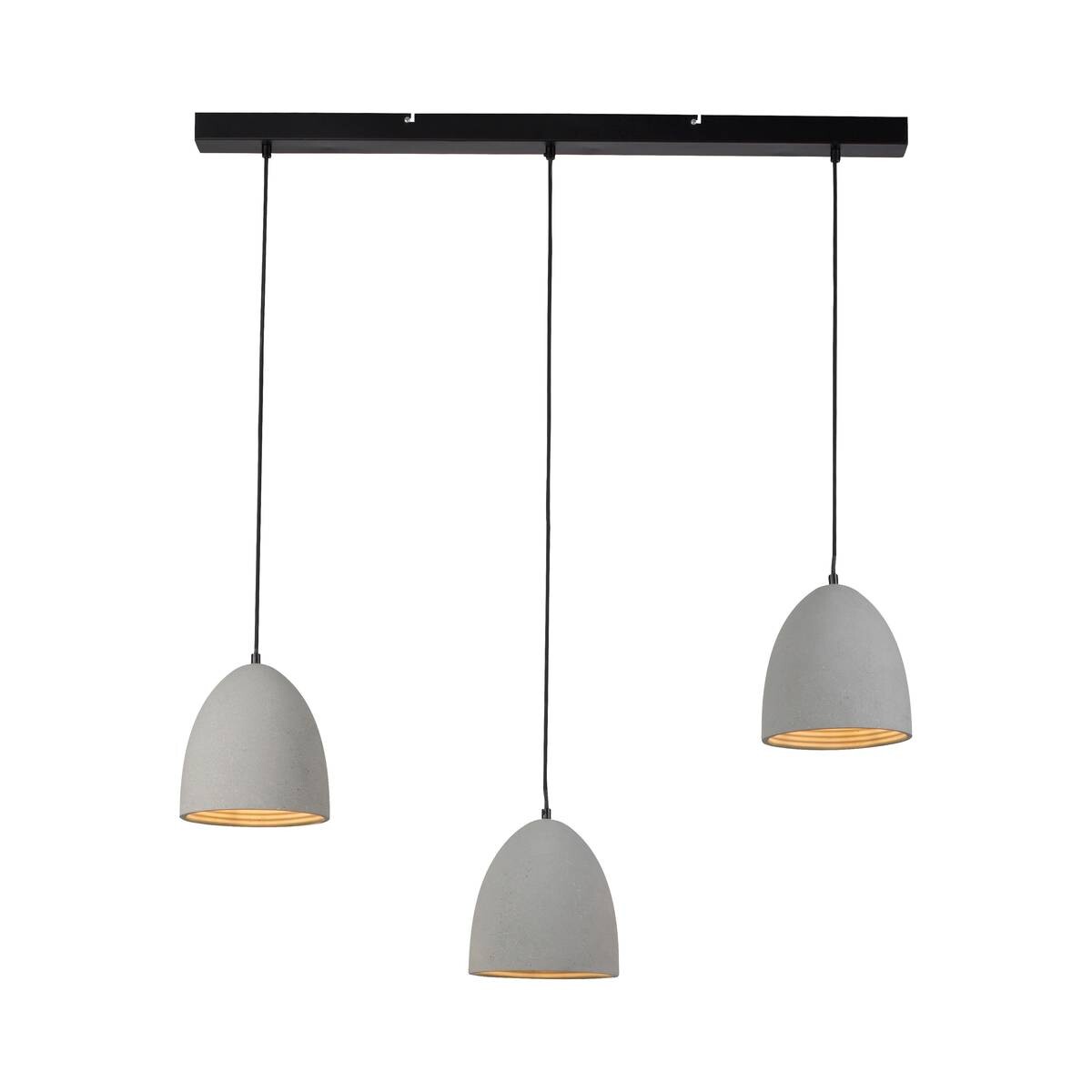 Paul Neuhaus Pendelleuchte ETON 2233-22 grau Beton Eisen B/H/D: ca. 21x120x100 cm E27 3 Brennstellen