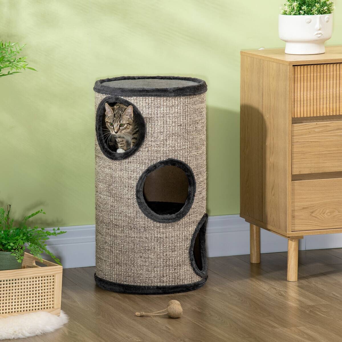 PawHut Tier-Zubehör grau Polypropylen B/H/L: ca. 38x38x70 cm