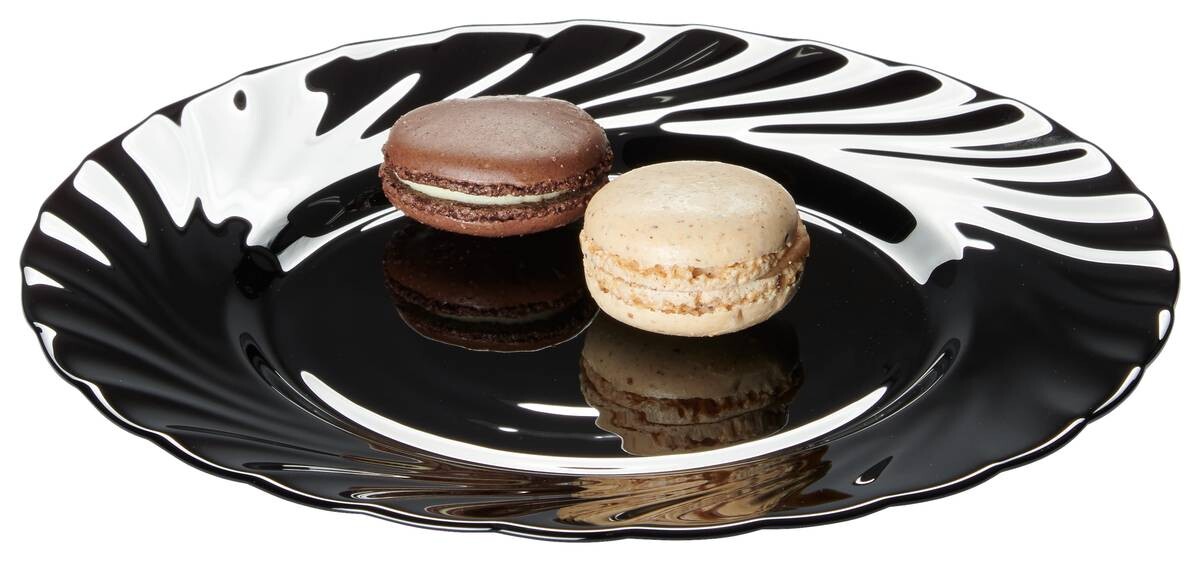 ARCOROC Dessertteller schwarz Opal-Hartglas D: ca. 19 cm