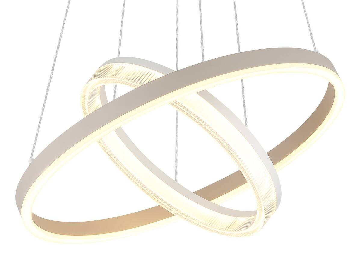 GLOBO LED-Pendelleuchte Elba sand weiß Metall Kunststoff H/D: ca. 150x50 cm