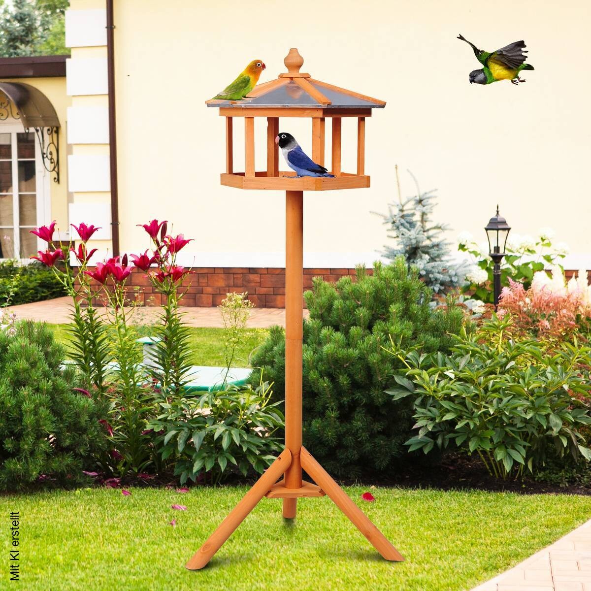 PawHut Vogelhaus braun Kiefer H/D: ca. 110x40 cm