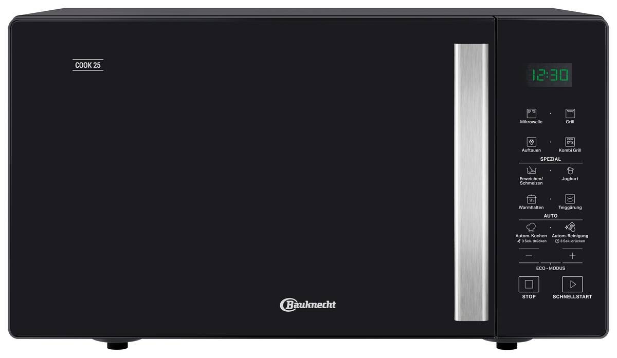 Bauknecht Mikrowelle mit Grill MWK 253 B schwarz Metall B/H/L: ca. 41,9x28,1x48,3 cm