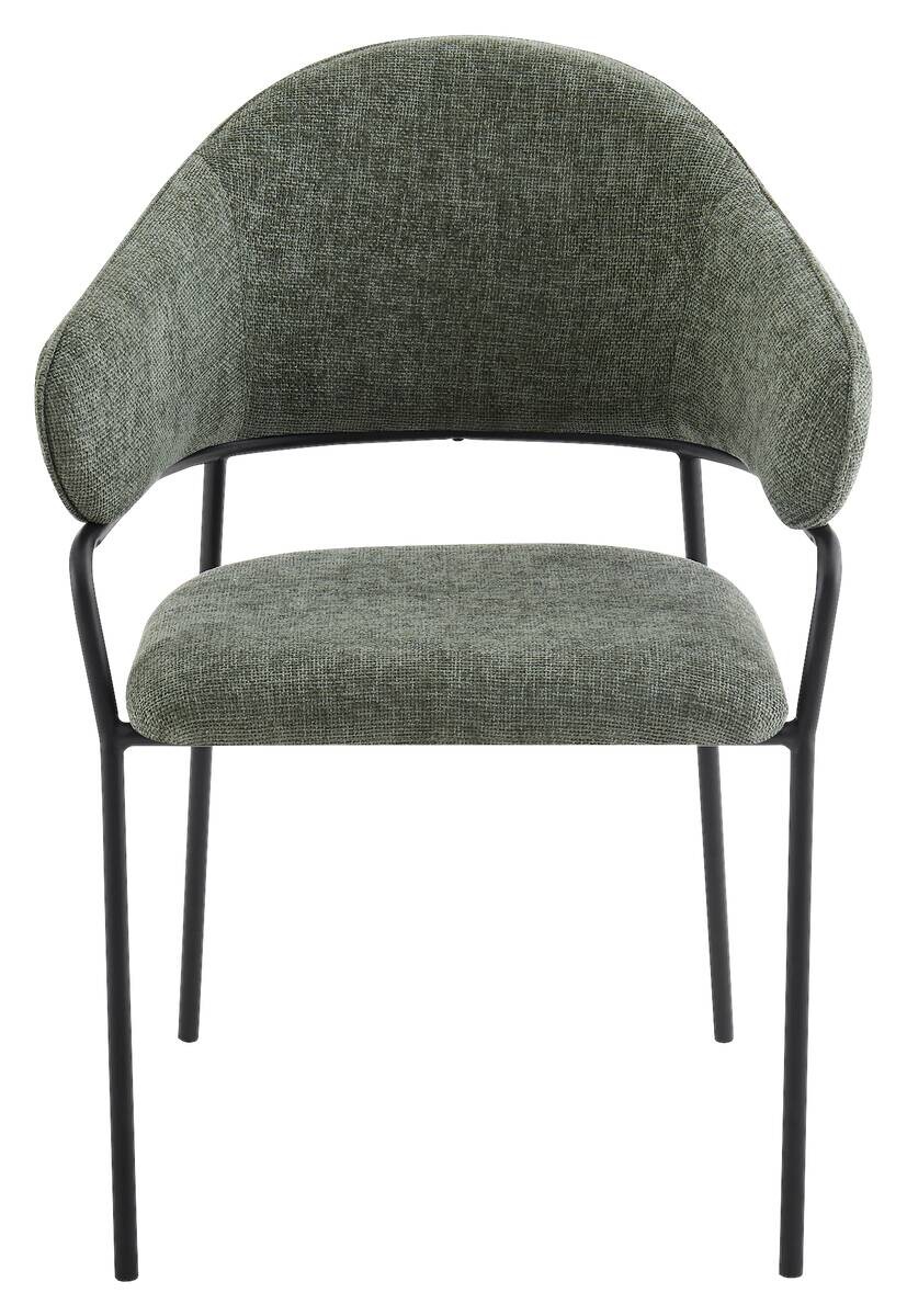 Stuhl CURVE, 2er-Set grün Stoff B/H/T: ca. 60x86x58 cm