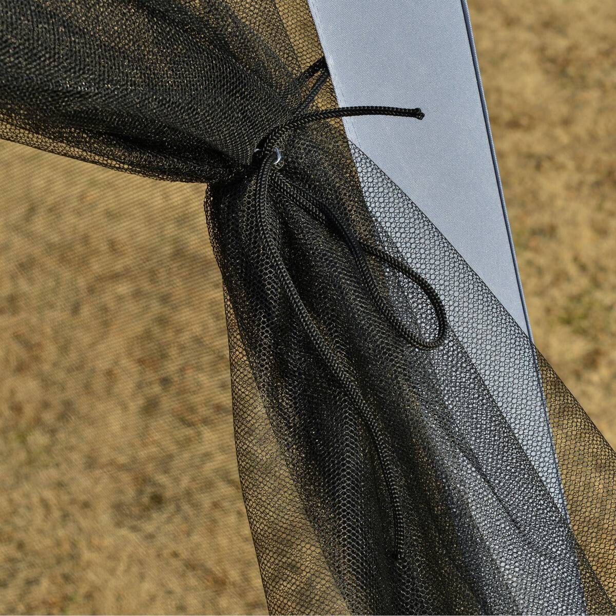 Outsunny Pavillon grau Stahl B/H/L: ca. 300x245x300 cm