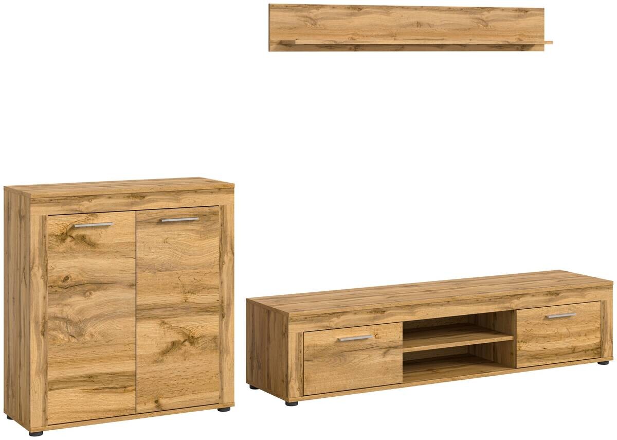 Wohnwand Jam Eiche Wotan Nachbildung B/H/T: ca. 255x159x35 cm