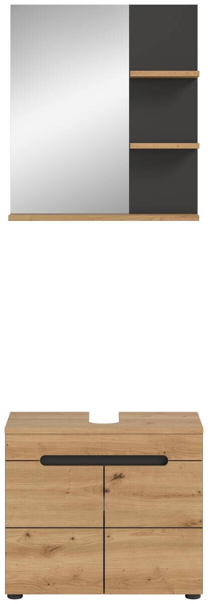Badezimmer-Set Canu Basalt Eiche Artisan Nachbildung B/H/T: ca. 63x193x34 cm