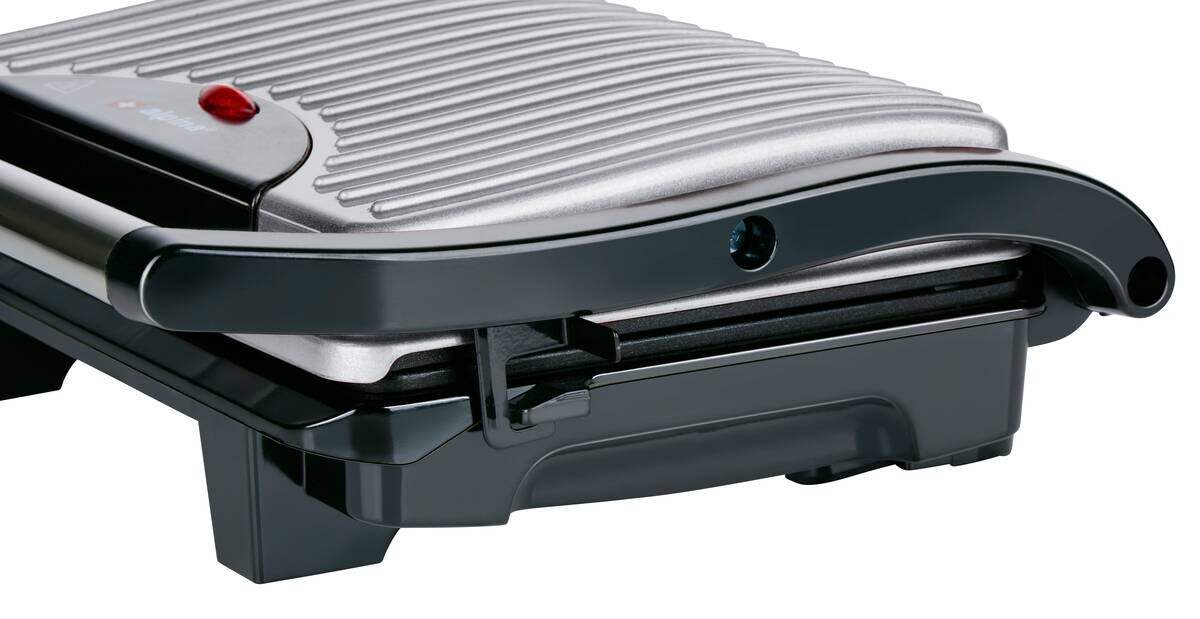 Kontaktgrill schwarz B/H/L: ca. 11,5x29,5x32,5 cm