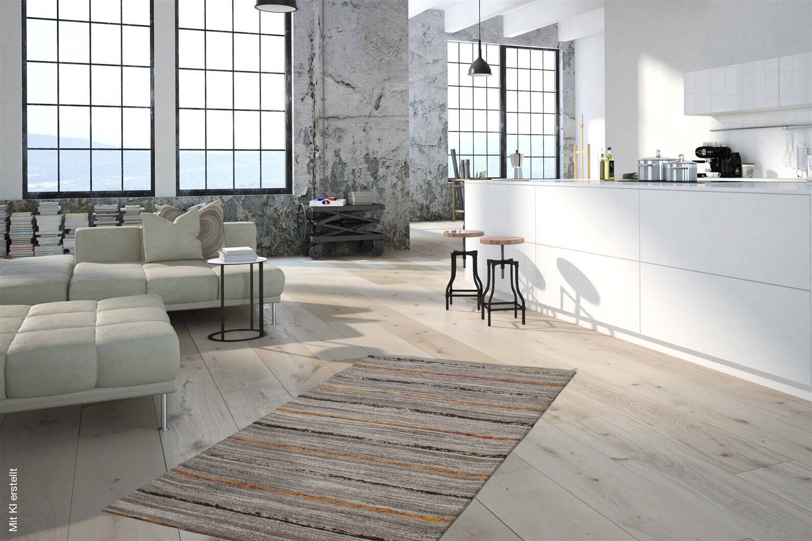 Kayoom Kurzflorteppich Duarte 110 creme B/L: ca. 120x170 cm