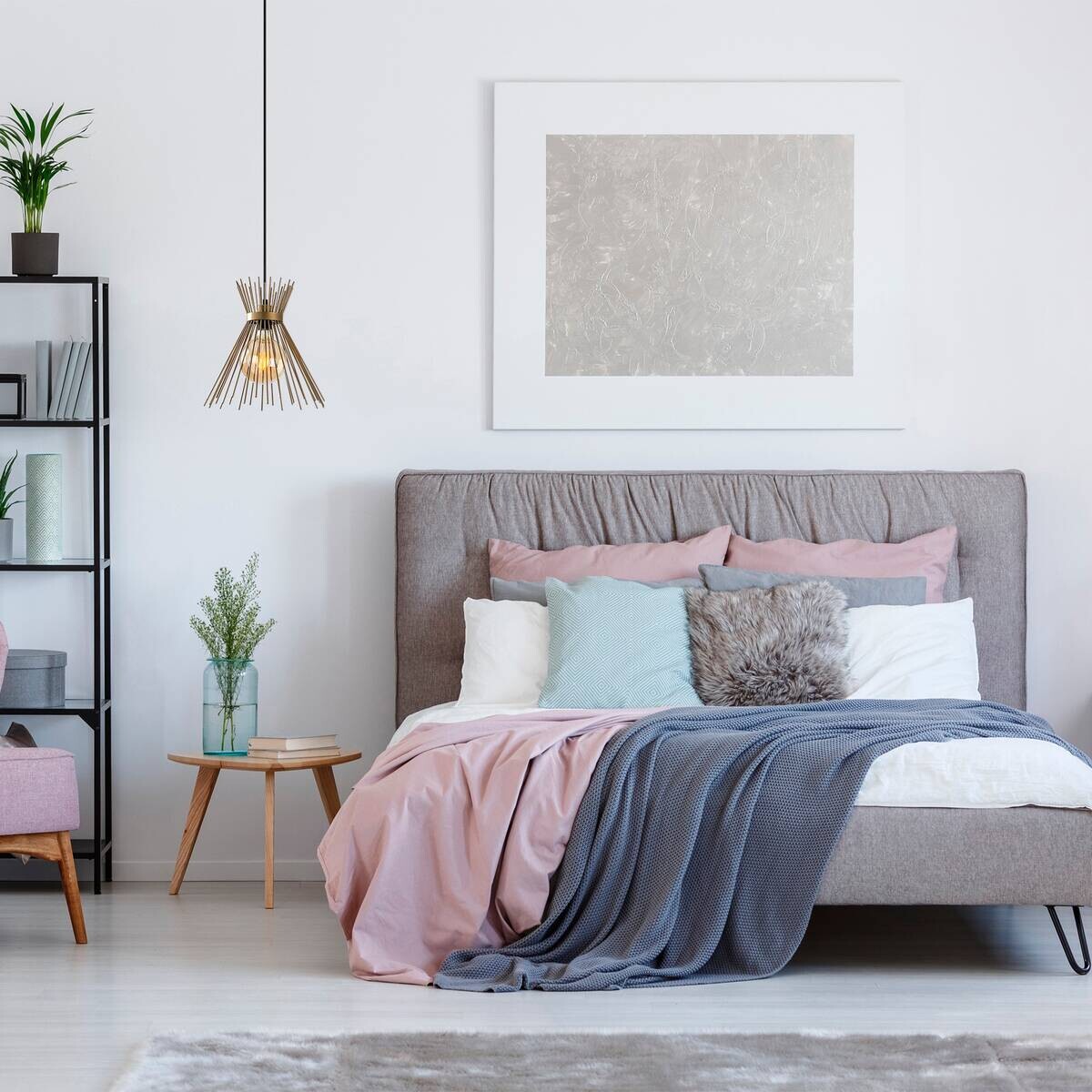 Opviq Pendelleuchte Kirpi schwarz Metall B/H/T/L/D: ca. 34x131x34x34x34 cm E27 1 Brennstellen