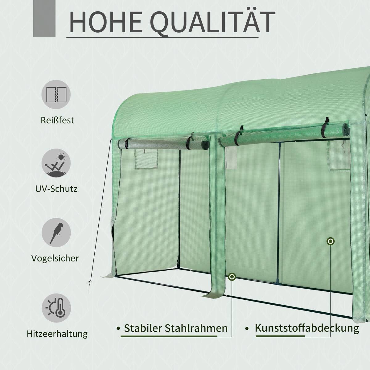 Outsunny Gewächshaus B/H/L: ca. 100x200x300 cm