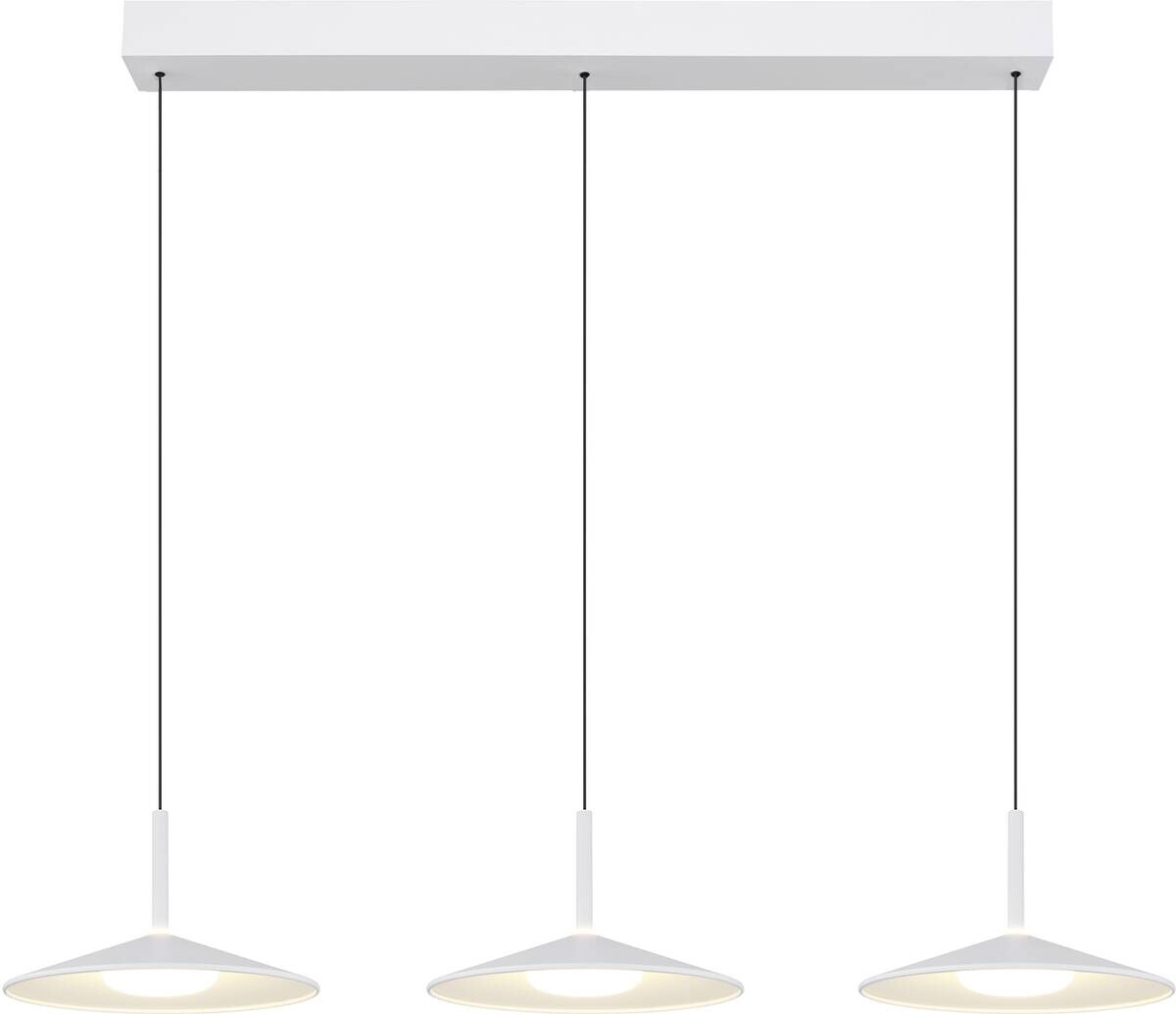 GLOBO LED-Hängeleuchte Opal transparent weiß PVC Acryl Metall B/H/L: ca. 25x180x95 cm 1 Brennstellen