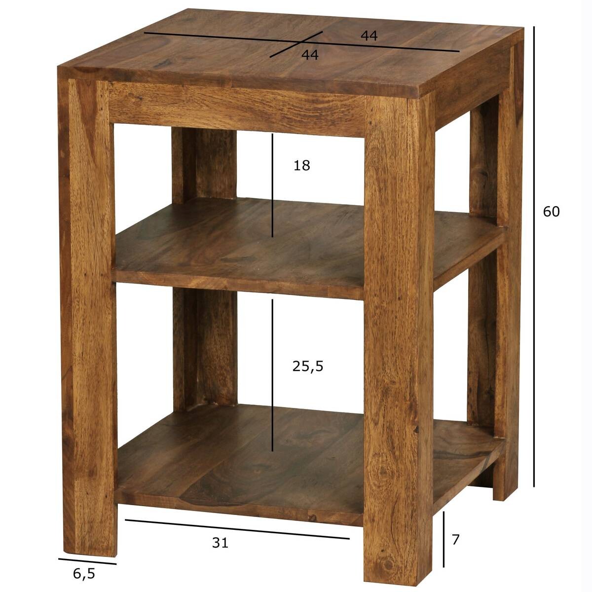 Standregal natur B/H/T: ca. 44x60x44 cm
