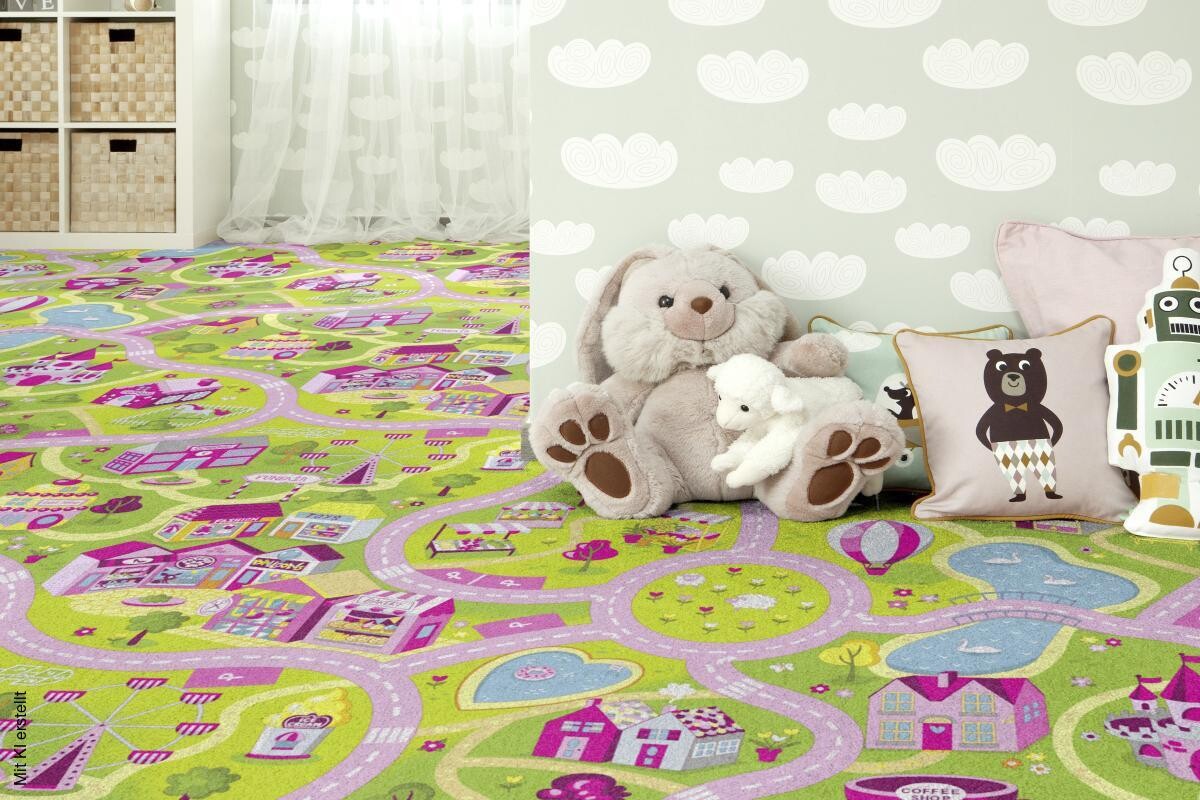 Teppichboden Sweet Town pink B: ca. 400 cm pro m²