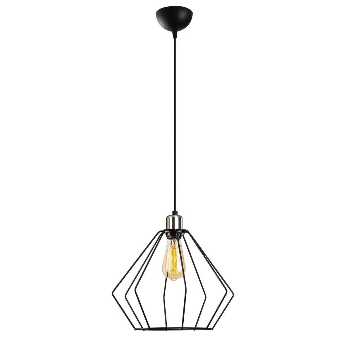 Opviq Pendelleuchte Maden schwarz B/H/T/L/D: ca. 33x126x33x33x33 cm E27 1 Brennstellen