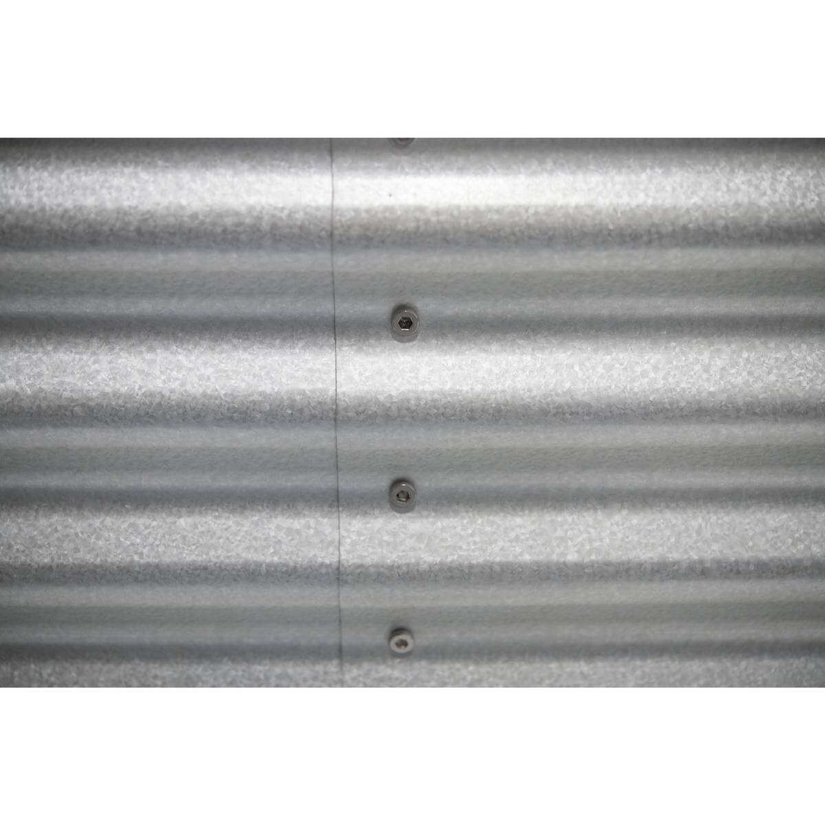 Westmann Hochbeet Oval silber Metall B/H/L: ca. 80x82x240 cm