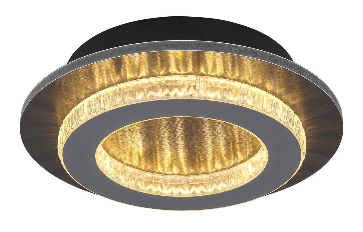 GLOBO LED-Deckenleuchte anthrazit mattschwarz hellgrau Kunststoff Metall H/D: ca. 5,5x20 cm 1 Brennstellen
