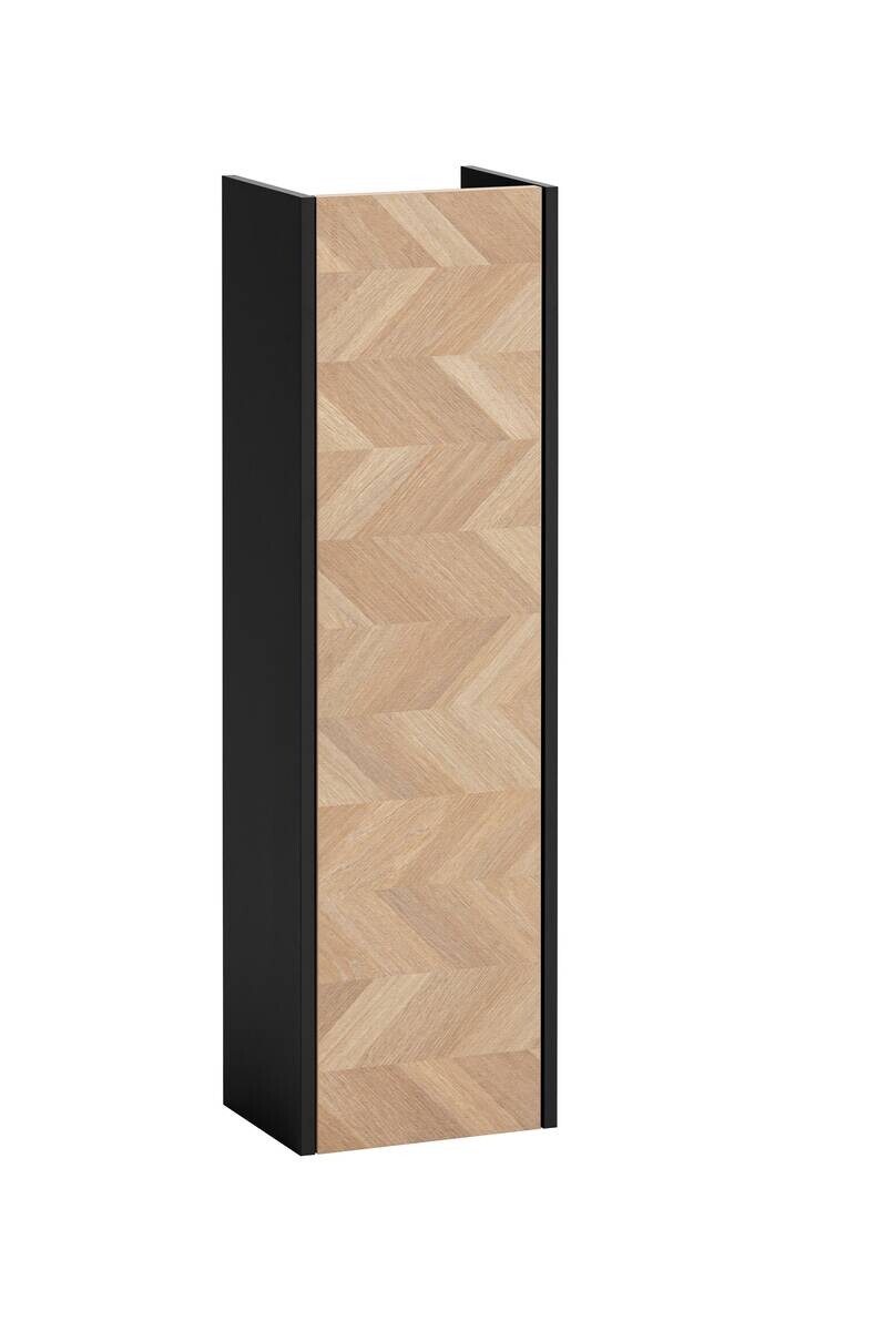 Highboard Lorna mattschwarz Eiche Nachbildung B/H/T: ca. 30,2x106,1x23,4 cm